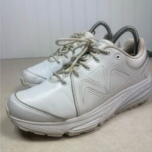 PEELING TONGUES MBT Simba Trainer Women’s White Leather Sneaker Sz 8.5 Red label